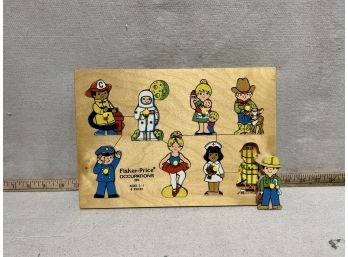 Vintage Fisher-price Occupations Puzzle