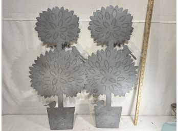 2 Metal Topiary Wall Hangings