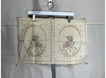 Vintage Embroidered Girl Artwork