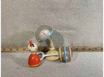3 Vintage Rattles