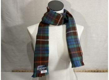 Vintage Lochcarron 100% Wool Scarf Woven In Scotland