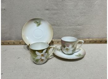 2 RS Germany China Teacups & Saucers