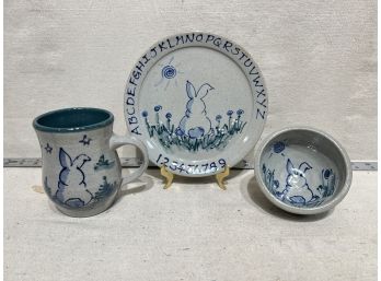 Ceramic Kids 3 Pc Dish Set