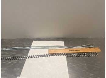 2 Hand Beaded Necklaces: 48'