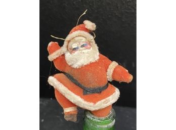 Vintage Santa Ornament (Flocked)