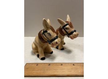 Vintage Donkey Salt & Pepper Shakers