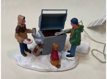 2 Men BBQ'ing With Grill