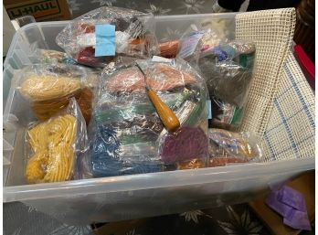 22'x16'x 14' Crate Full Of Latch Hook Supplies/tool/canvas