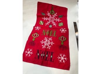 Vintage Linen Noel Towel Tammis Keffe-marked