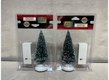 2 6in Fibre Optics Shimmering Bottlebrush Trees