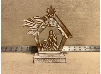 Carved Wooden Nativity Scene