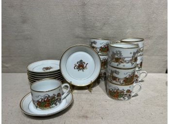 19 Piece Fitz & Floyd 'St. Nicholas' Cup/saucer Set