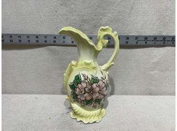 Vintage Floral Painted Pitcher