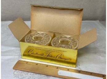 Vintage Candlestick Flower Arranger