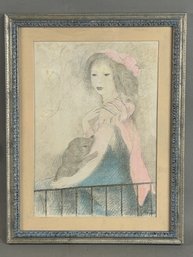 Lithograph Of Woman And Dog, Marie Laurencin (1883-1956)
