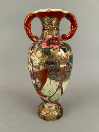 Japanese Satsuma Two Handled Vase