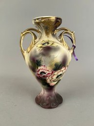 Royal Nippon Nishiki Hand Painted Two Handled Vase