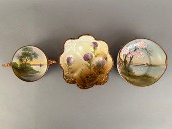 Three Assorted Hand Painted Nippon Bowls