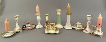 11 Porcelain Candle Sticks