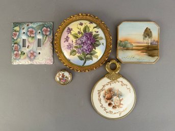 5 Pieces Of Handpainted Porcelain
