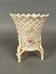 Belleek Tri Foot Vase