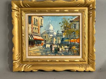 Painting Of Montmartre Sacre Coeur Signed A (Andre) Michel