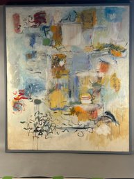 Large Framed Oil On Canvas Entitled Hyde Park, NY 1975/76 Signed M Coleman Lower Right