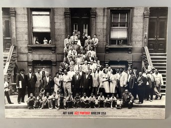 Large Poster Of Jazz Greats On Harlem Brownstone Stoop