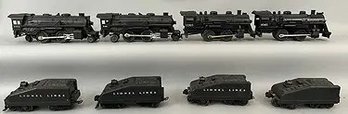 Four Lionel Locomotives With Tenders