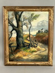 Pauline Elizabeth Law (1903-1991) Oil On Canvas Of A Landscape Scene