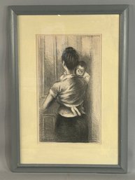 Lithograph Titled Bedtime.  Signed By Raphael Soyer (1899-1987)