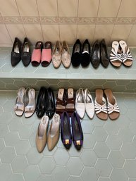 13 Pairs Of Shoes, Most With Low Heels (I)