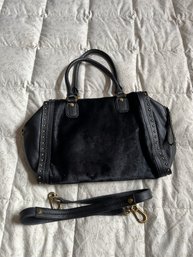 Cowhide And Leather Oryany Purse With Detachable Crossbody Strap