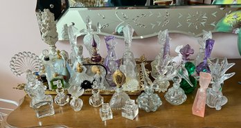 Lot Of Perfumes And Perfume Bottles Including Lalique