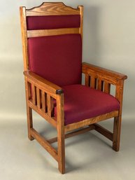 Mission Style Oak Armchair