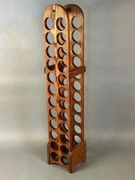 Vintage Oak Wine Rack