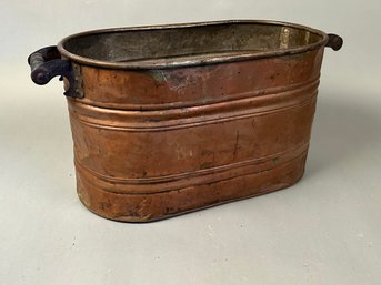 Antique Copper Two Handled Boiler/wash Tub