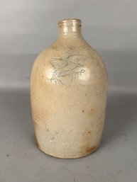 Antique Stoneware Jug Incised Eagle
