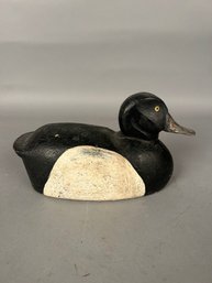 Antique Black And White Duck Decoy