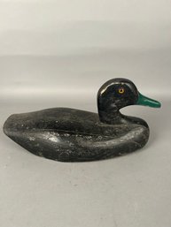 Antique Black Duck Decoy