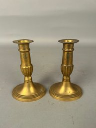 Pair Vintage Brass Candlesticks