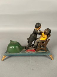 Cast Iron Mechanical Bank 'the Book Of Knowledge' Dentist