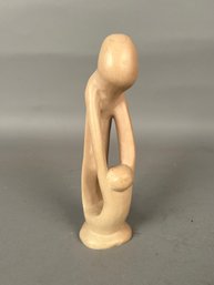 Abstract Soapstone Sculpture Parent W Child
