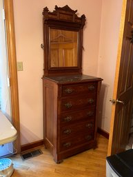Marble Top Dresser With Mirror