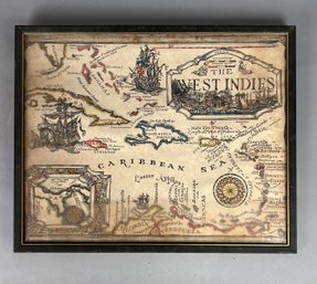 Vintage Map The West Indies