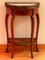 Small Marble Top Table With Brass Gallery
