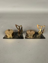 2 Vintage Postal Scale W Stamp Dispenser