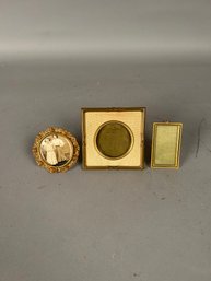 3 Antique Miniature Frames