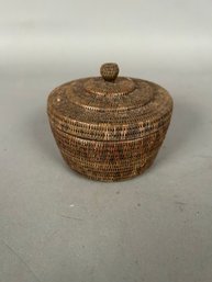 Small Vintage Covered Basket