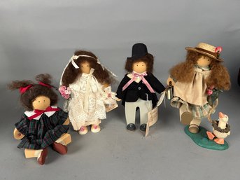 4 Vintage Dolls, Family And Friends Of Lizzie High